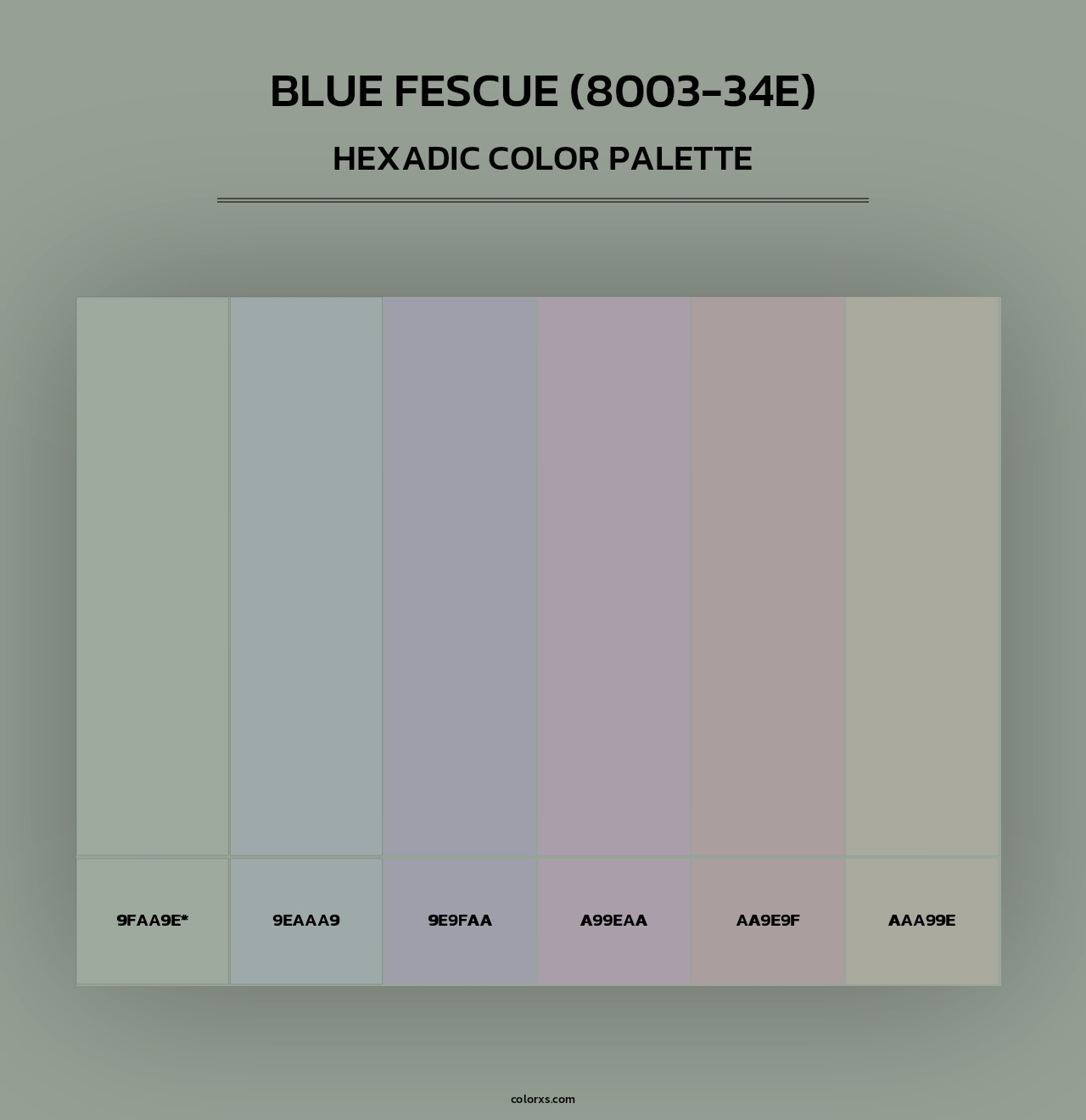 Blue Fescue (8003-34E) - Hexadic Color Palette