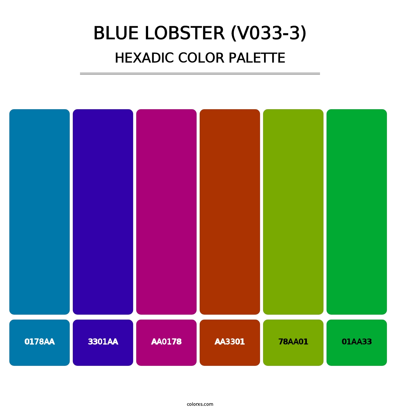 Blue Lobster (V033-3) - Hexadic Color Palette