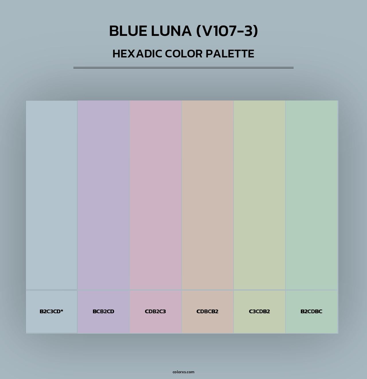Blue Luna (V107-3) - Hexadic Color Palette