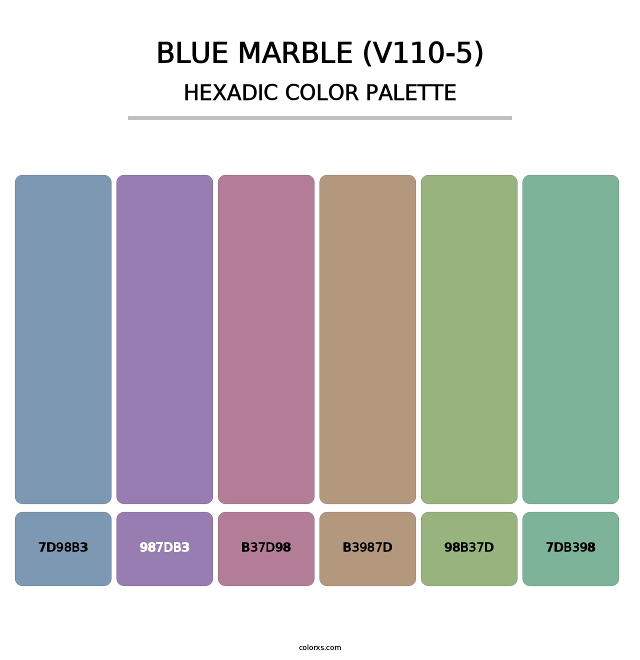 Blue Marble (V110-5) - Hexadic Color Palette