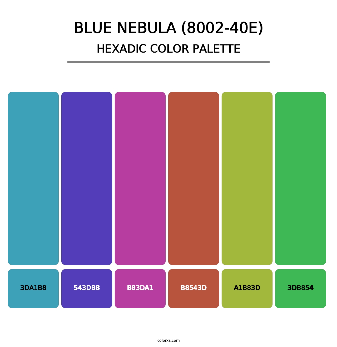 Blue Nebula (8002-40E) - Hexadic Color Palette