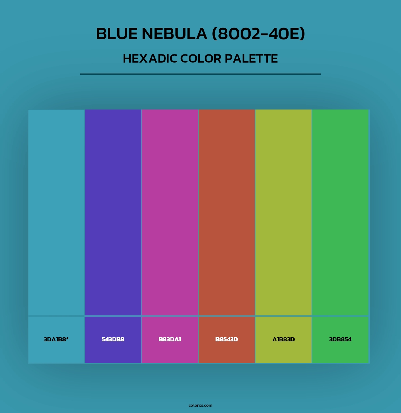 Blue Nebula (8002-40E) - Hexadic Color Palette