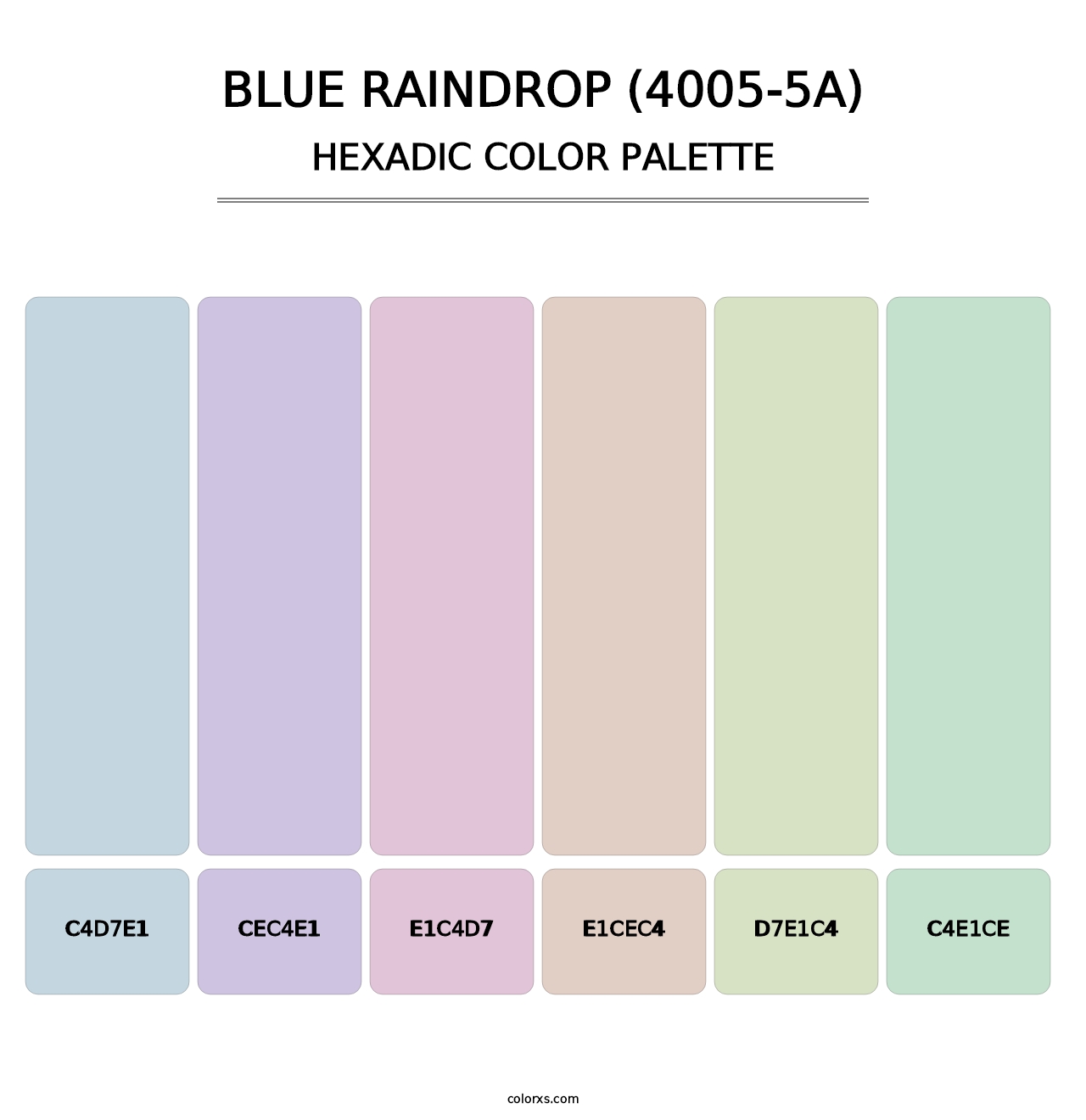 Blue Raindrop (4005-5A) - Hexadic Color Palette