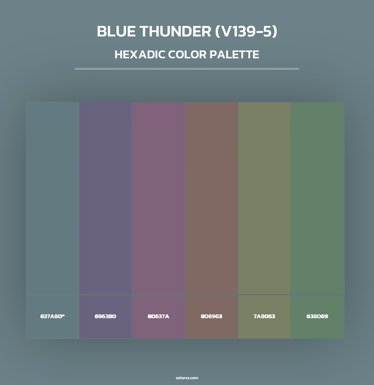 Blue Thunder (V139-5) - Hexadic Color Palette