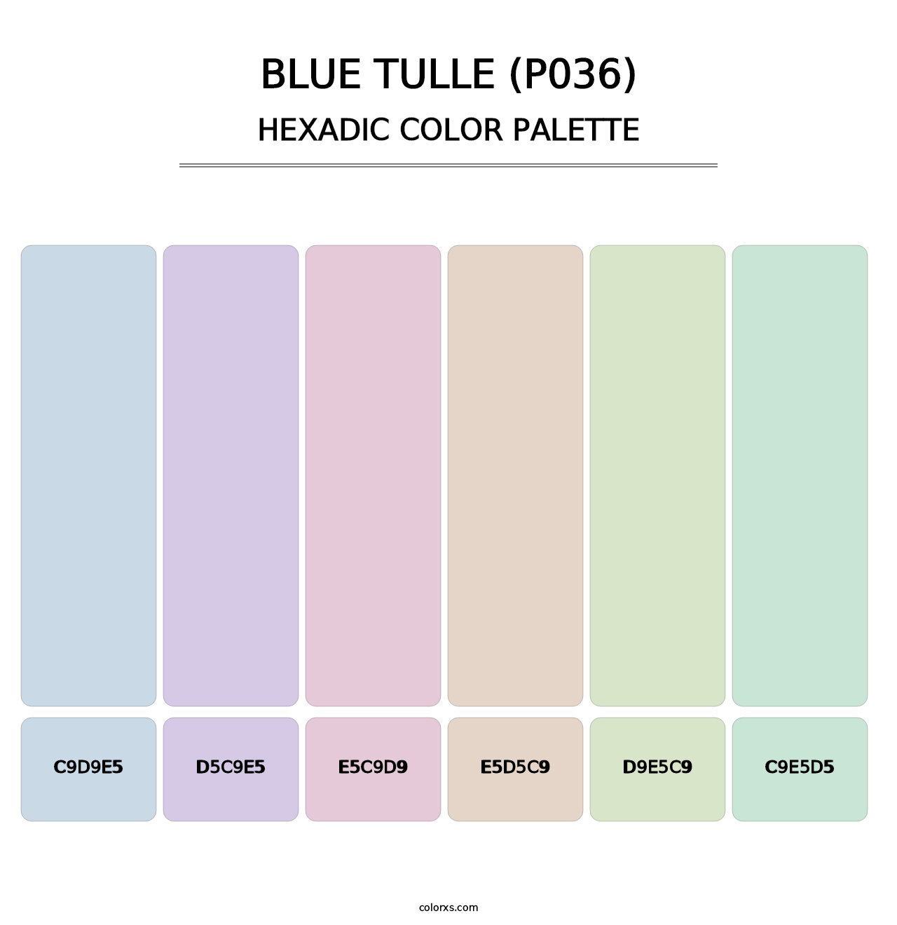 Blue Tulle (P036) - Hexadic Color Palette