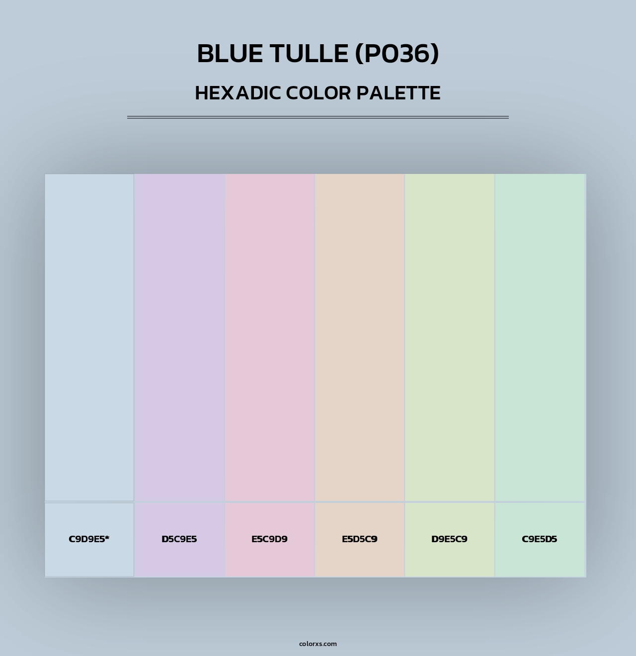 Blue Tulle (P036) - Hexadic Color Palette