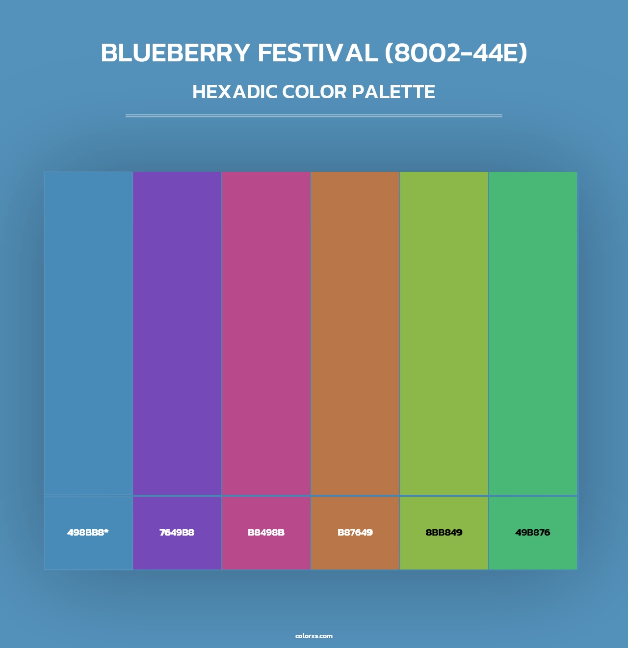 Blueberry Festival (8002-44E) - Hexadic Color Palette