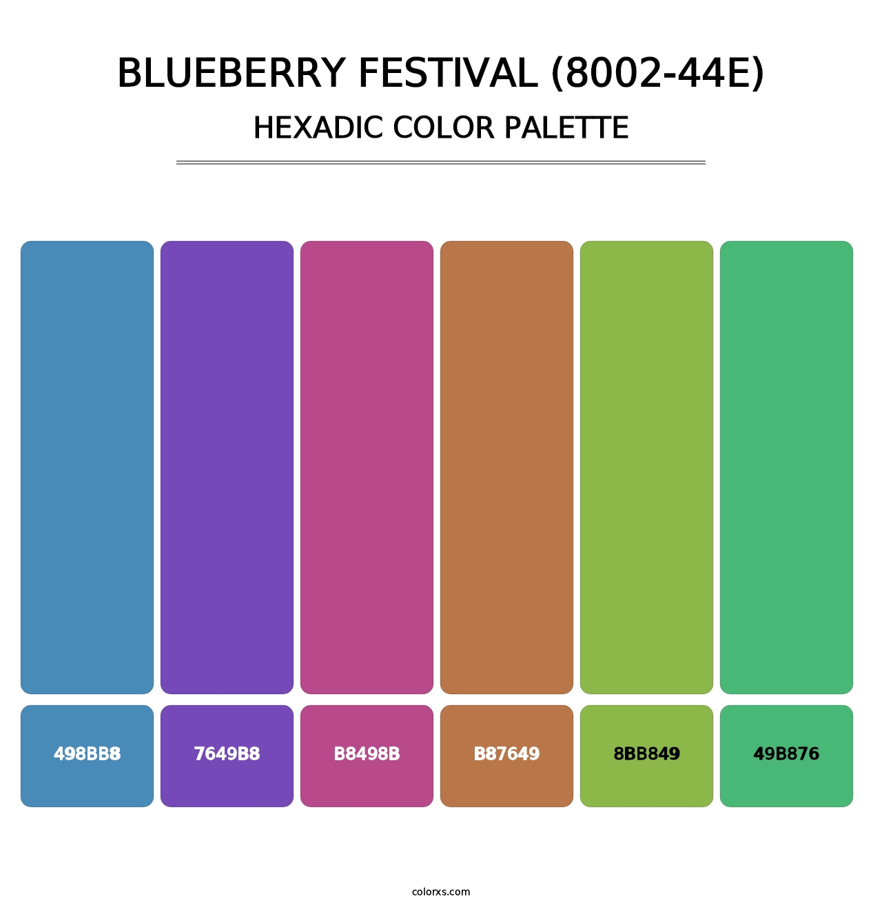 Blueberry Festival (8002-44E) - Hexadic Color Palette