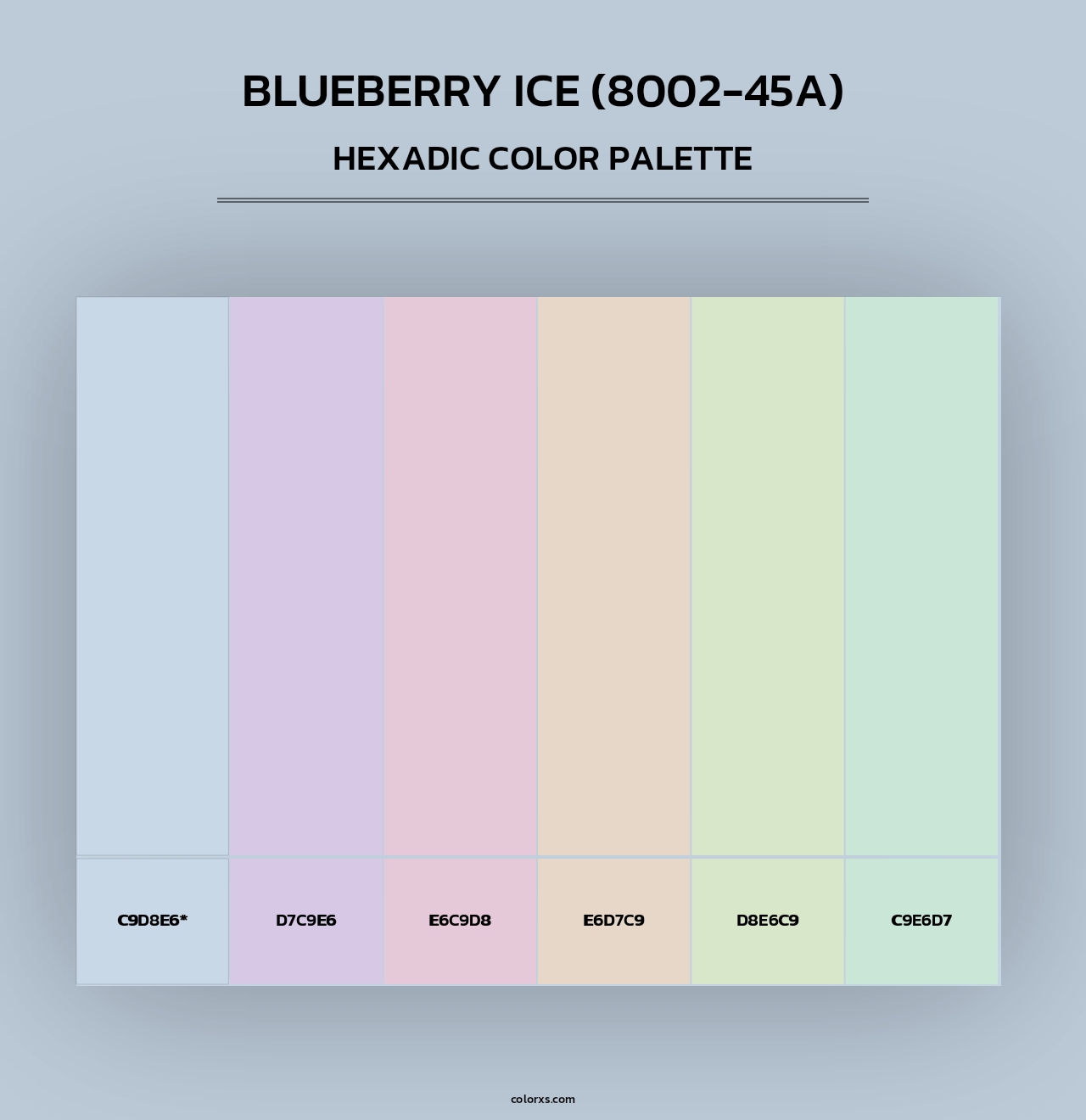 Blueberry Ice (8002-45A) - Hexadic Color Palette