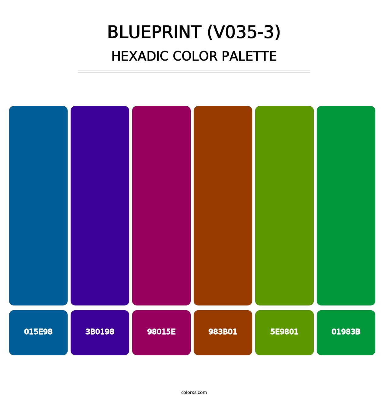 Blueprint (V035-3) - Hexadic Color Palette
