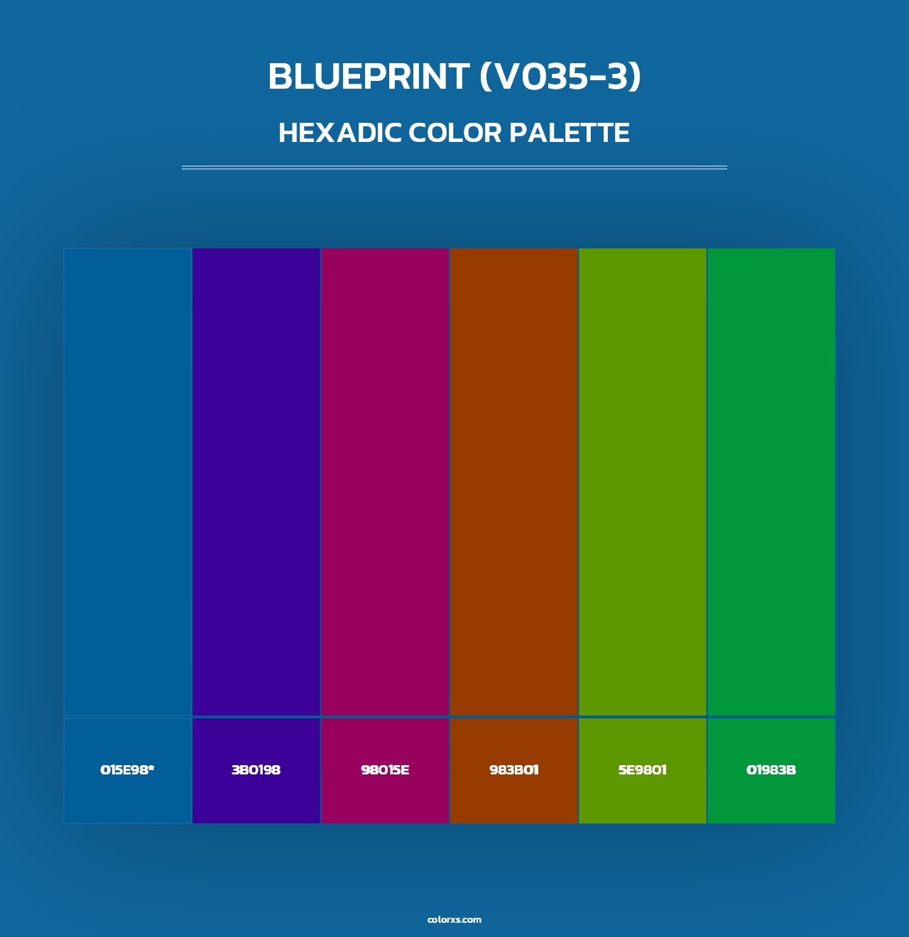 Blueprint (V035-3) - Hexadic Color Palette
