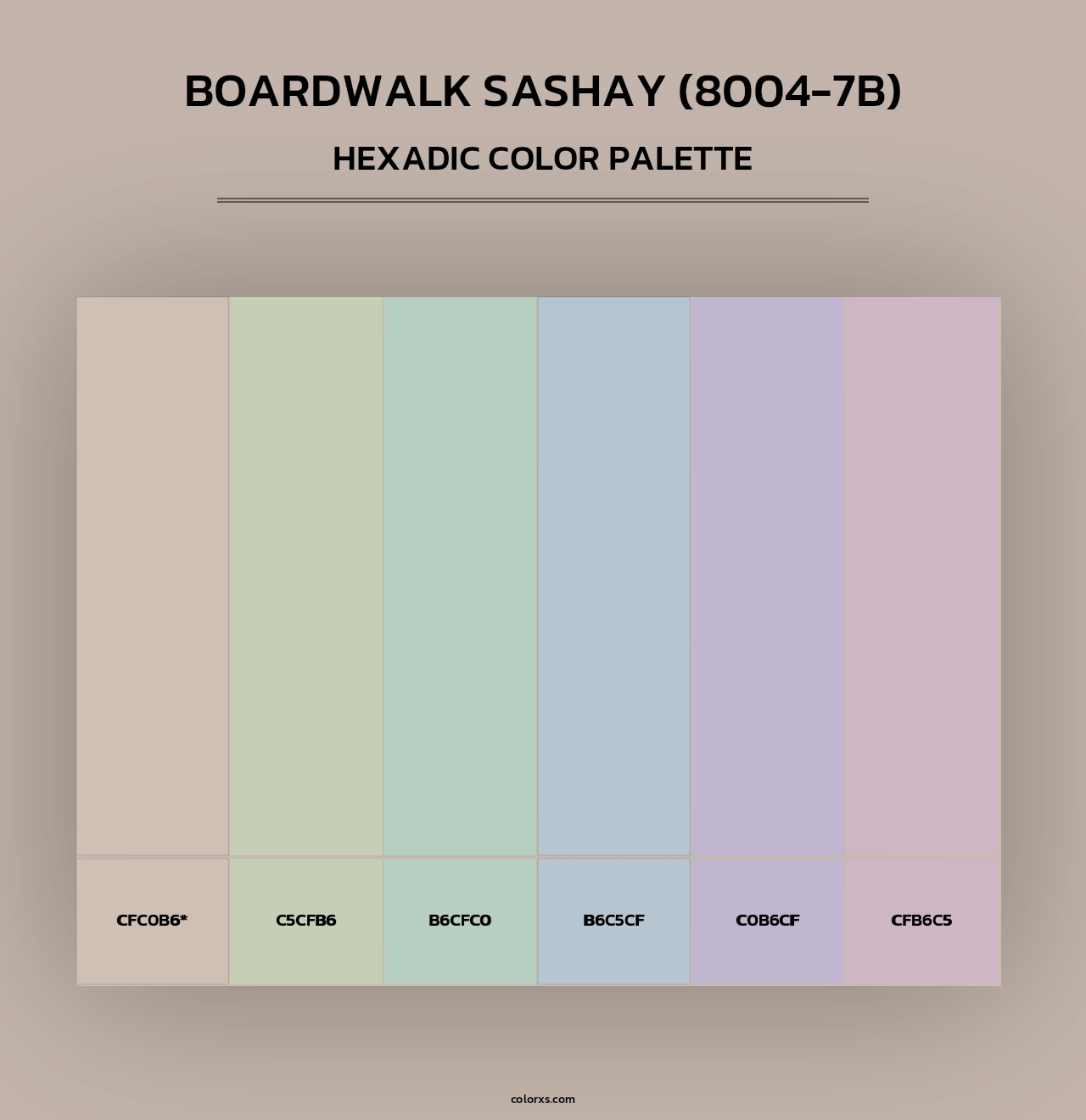 Boardwalk Sashay (8004-7B) - Hexadic Color Palette