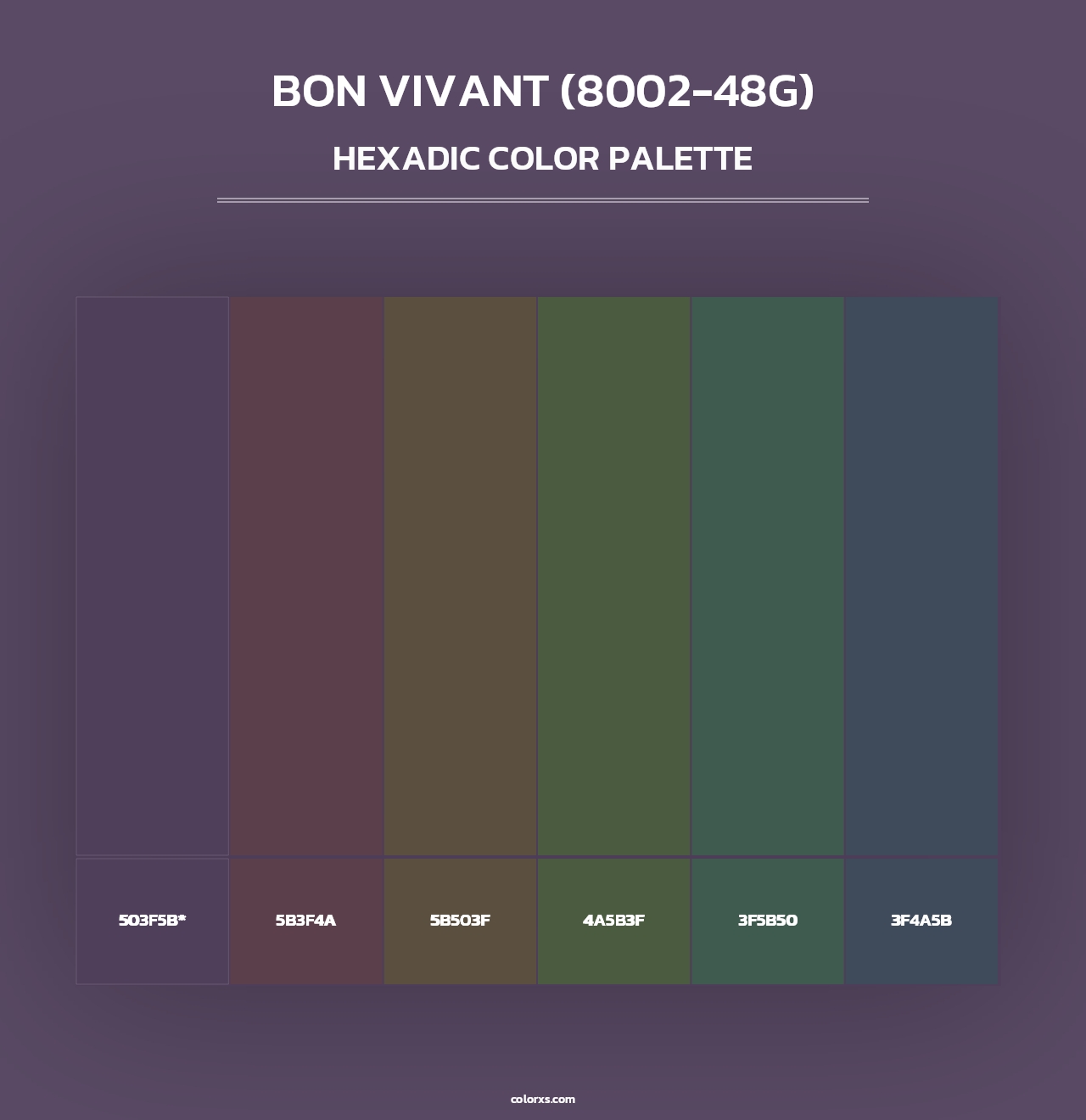 Bon Vivant (8002-48G) - Hexadic Color Palette