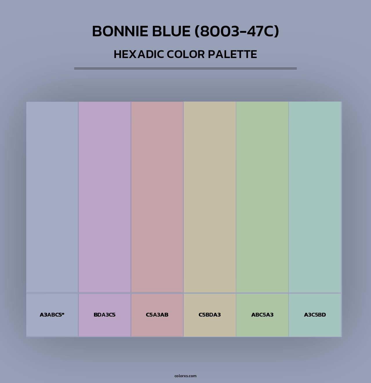 Bonnie Blue (8003-47C) - Hexadic Color Palette