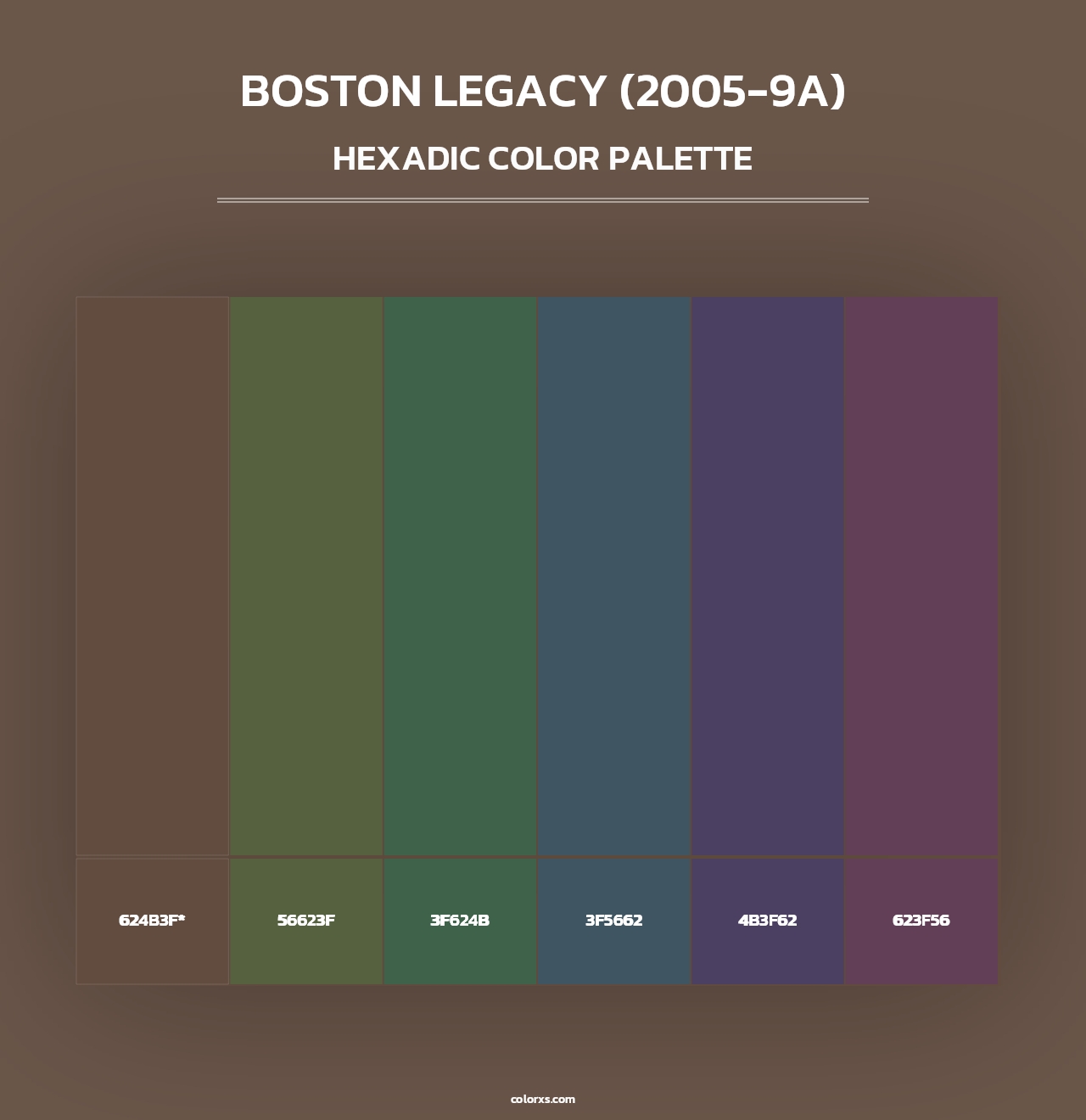 Boston Legacy (2005-9A) - Hexadic Color Palette