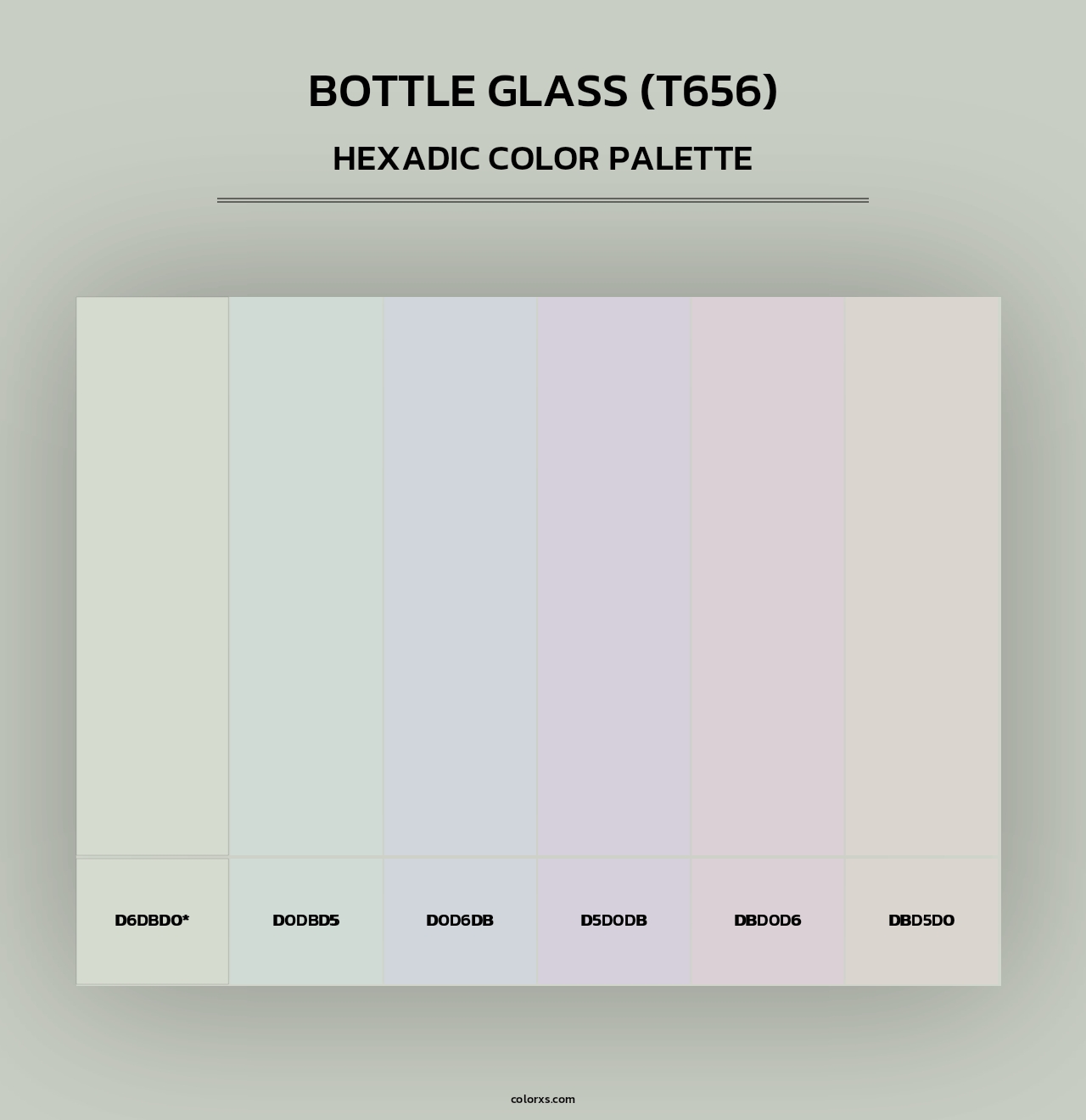 Bottle Glass (T656) - Hexadic Color Palette
