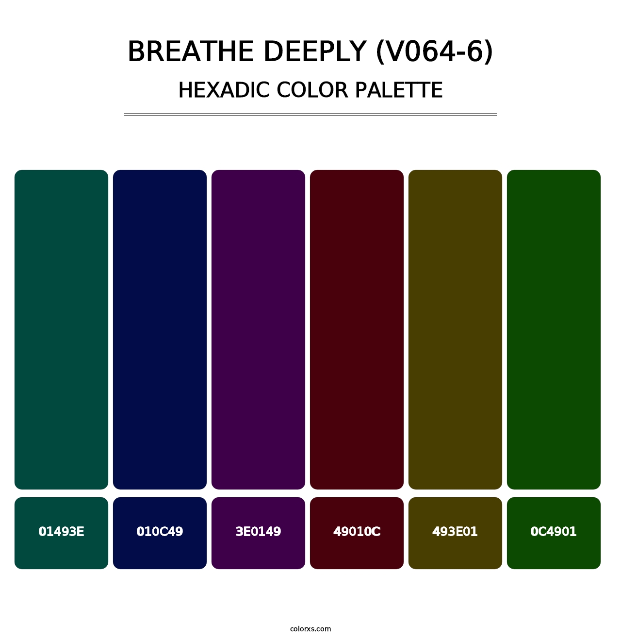 Breathe Deeply (V064-6) - Hexadic Color Palette