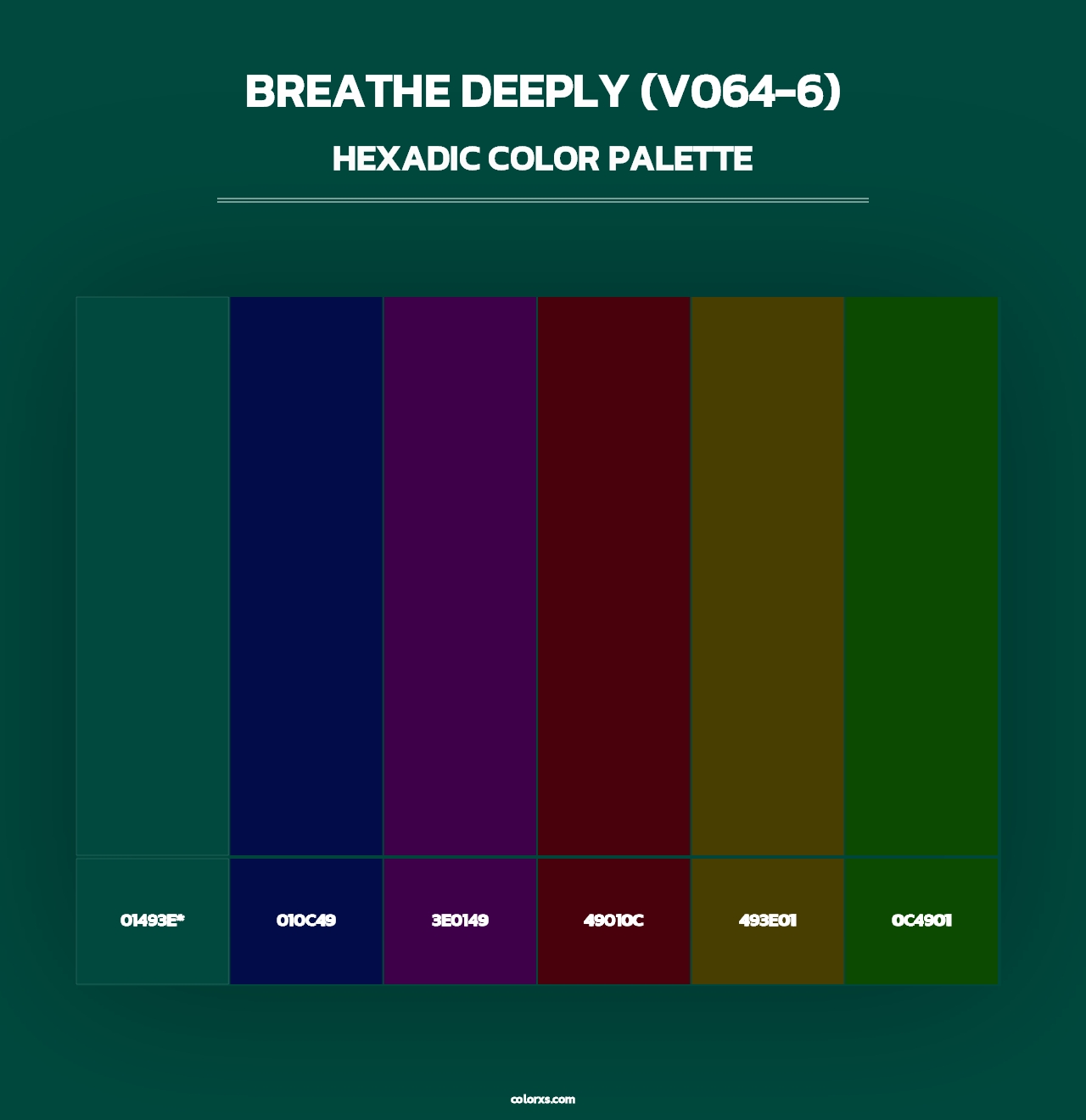 Breathe Deeply (V064-6) - Hexadic Color Palette