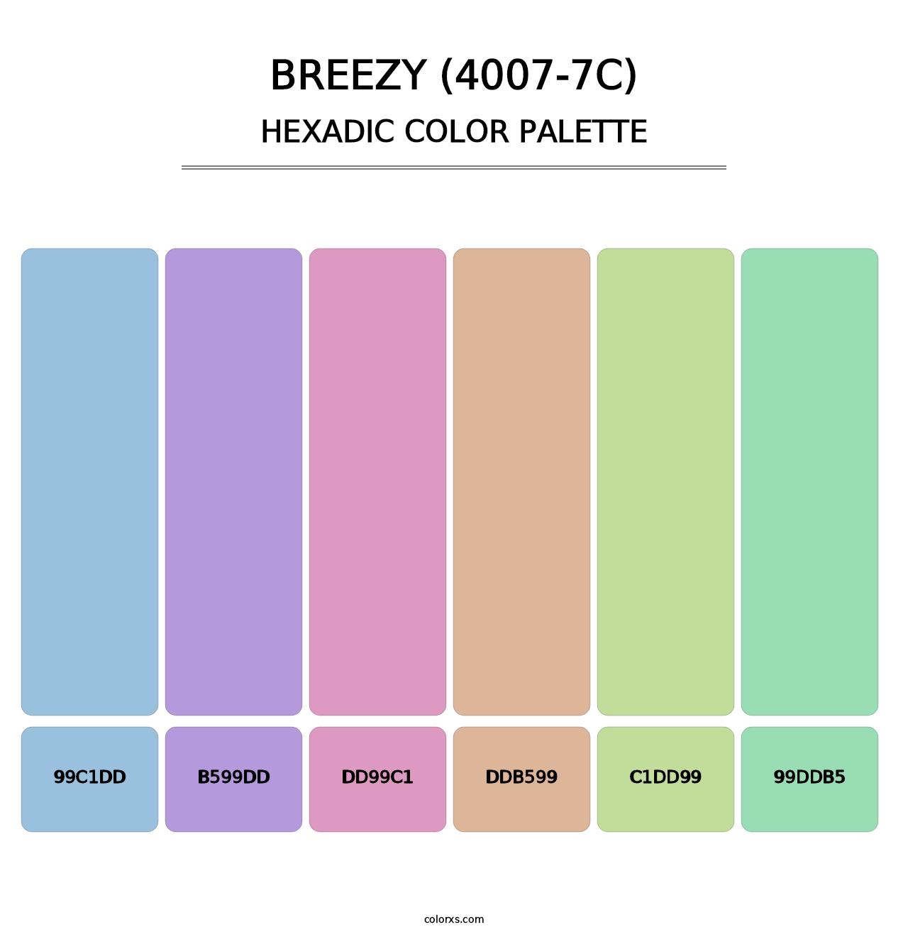 Breezy (4007-7C) - Hexadic Color Palette