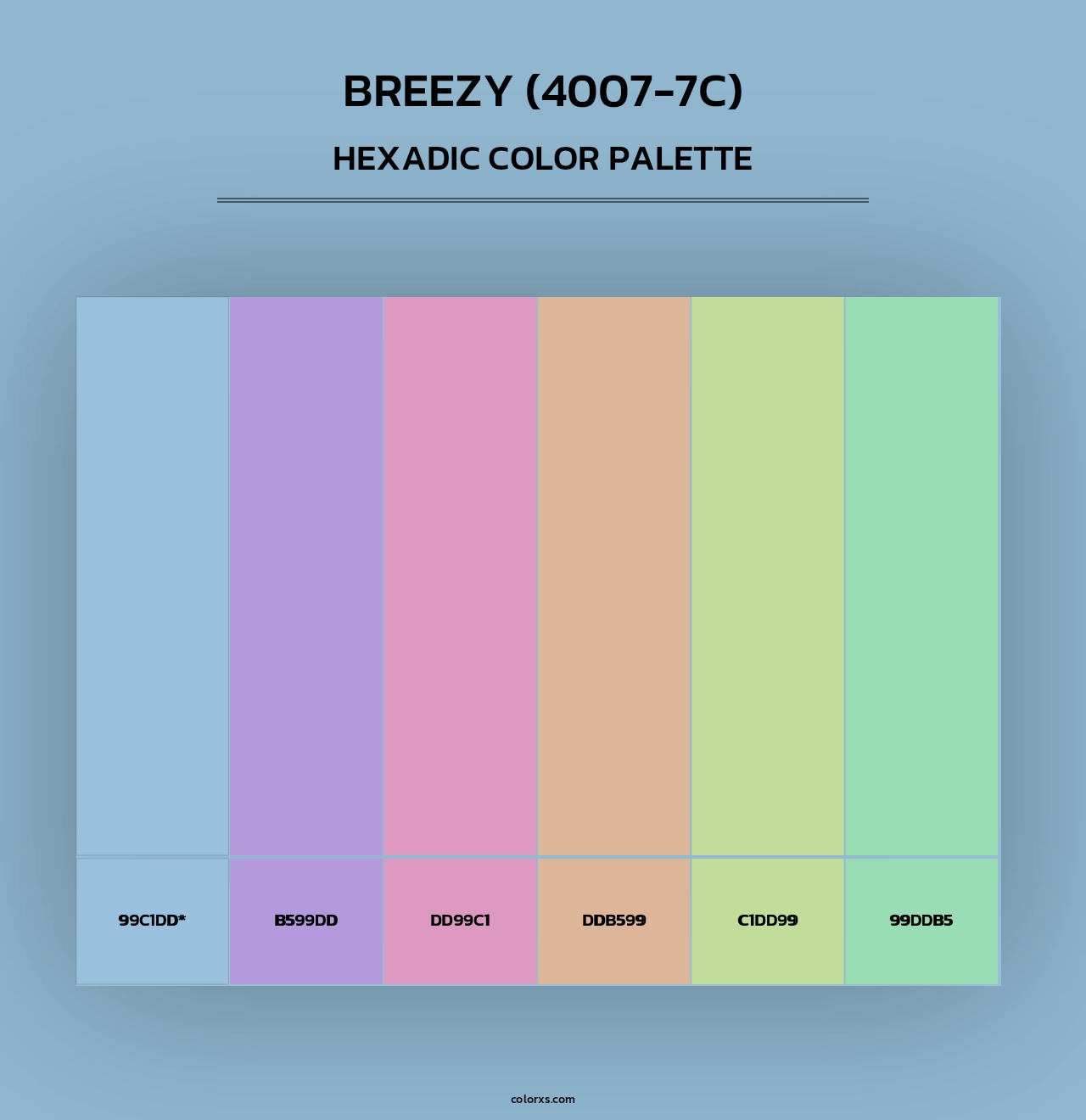 Breezy (4007-7C) - Hexadic Color Palette
