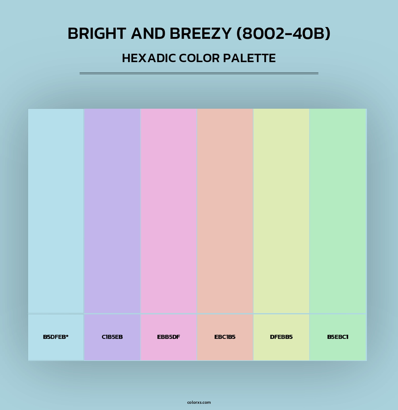 Bright and Breezy (8002-40B) - Hexadic Color Palette