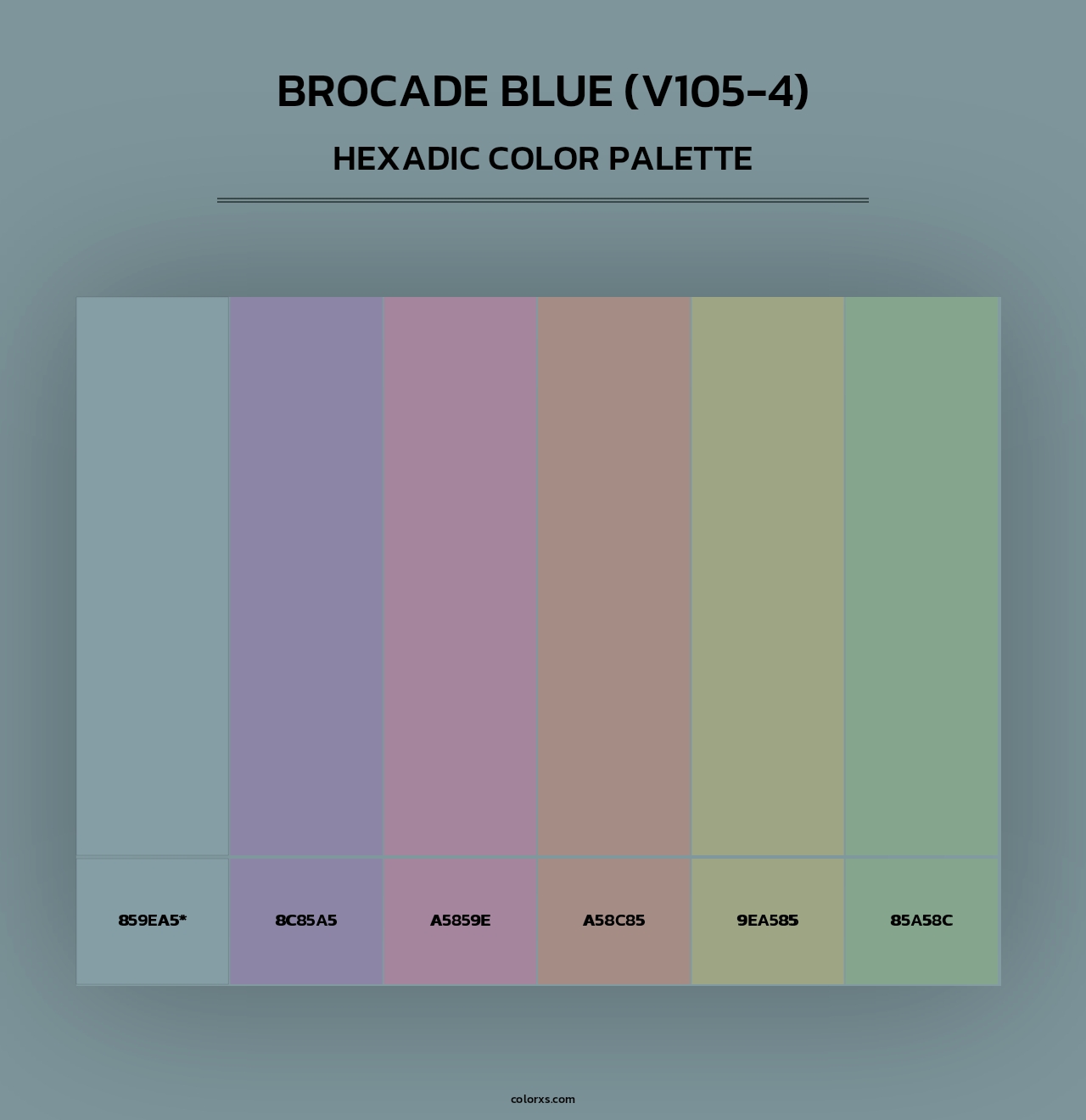 Brocade Blue (V105-4) - Hexadic Color Palette
