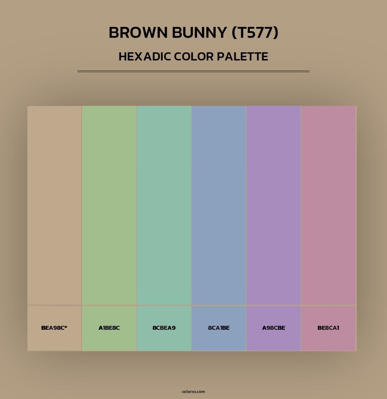 Brown Bunny (T577) - Hexadic Color Palette