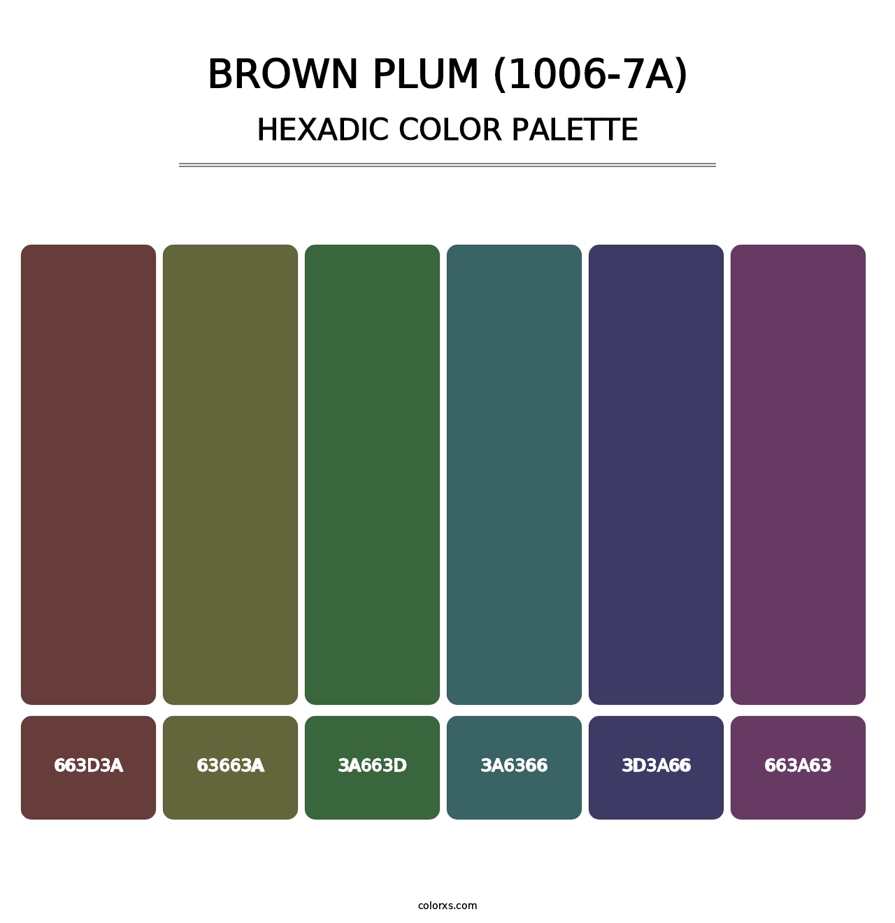 Brown Plum (1006-7A) - Hexadic Color Palette