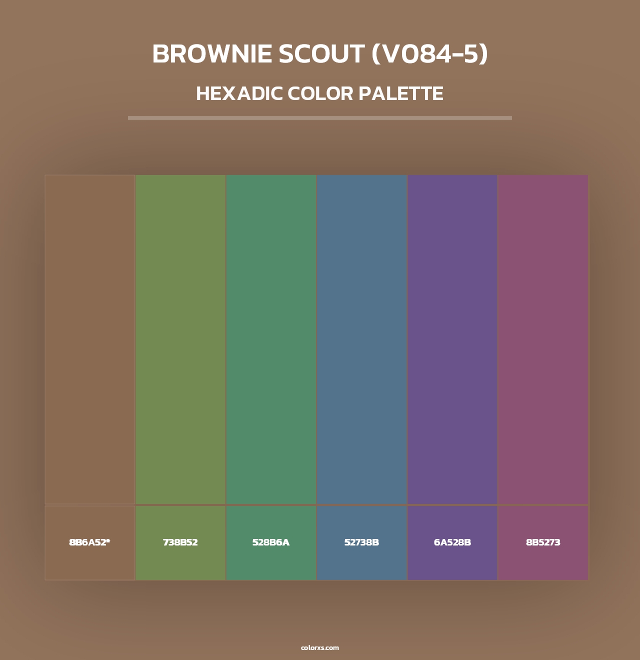 Brownie Scout (V084-5) - Hexadic Color Palette