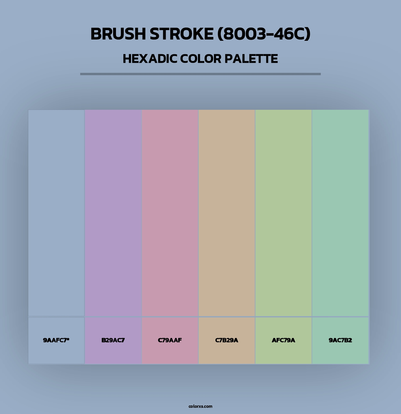 Brush Stroke (8003-46C) - Hexadic Color Palette