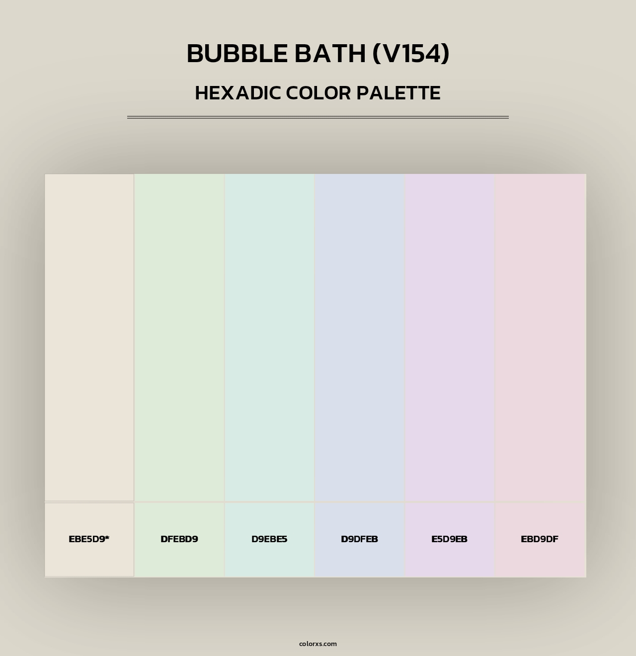 Bubble Bath (V154) - Hexadic Color Palette