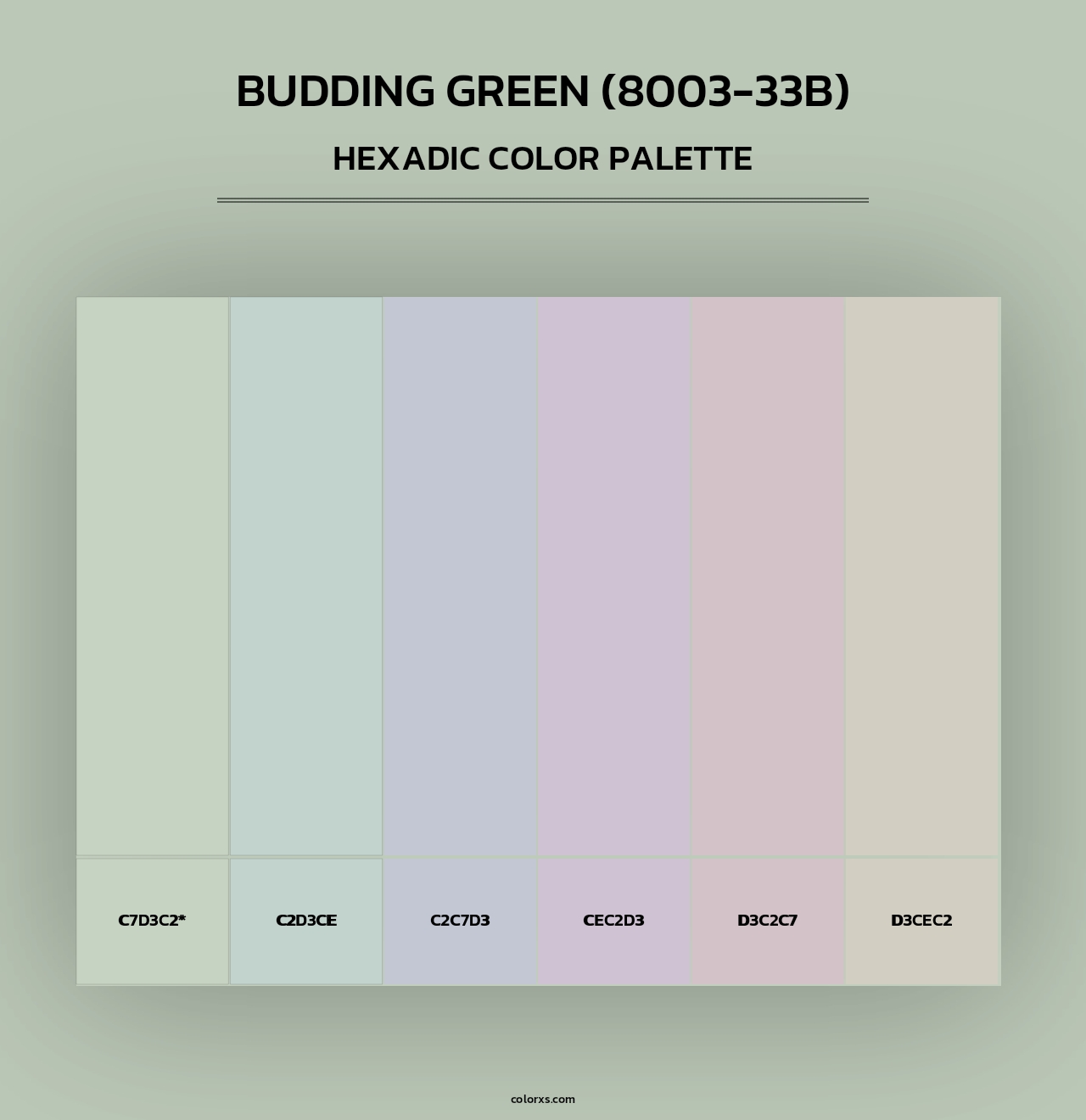 Budding Green (8003-33B) - Hexadic Color Palette
