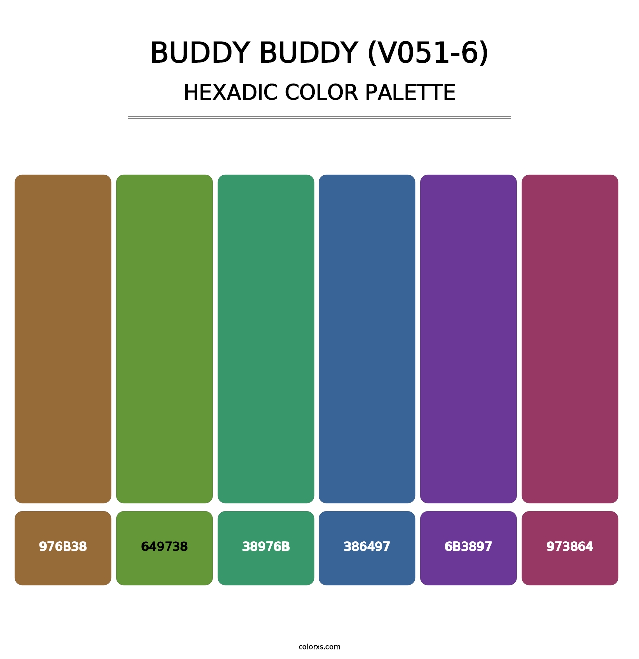 Buddy Buddy (V051-6) - Hexadic Color Palette