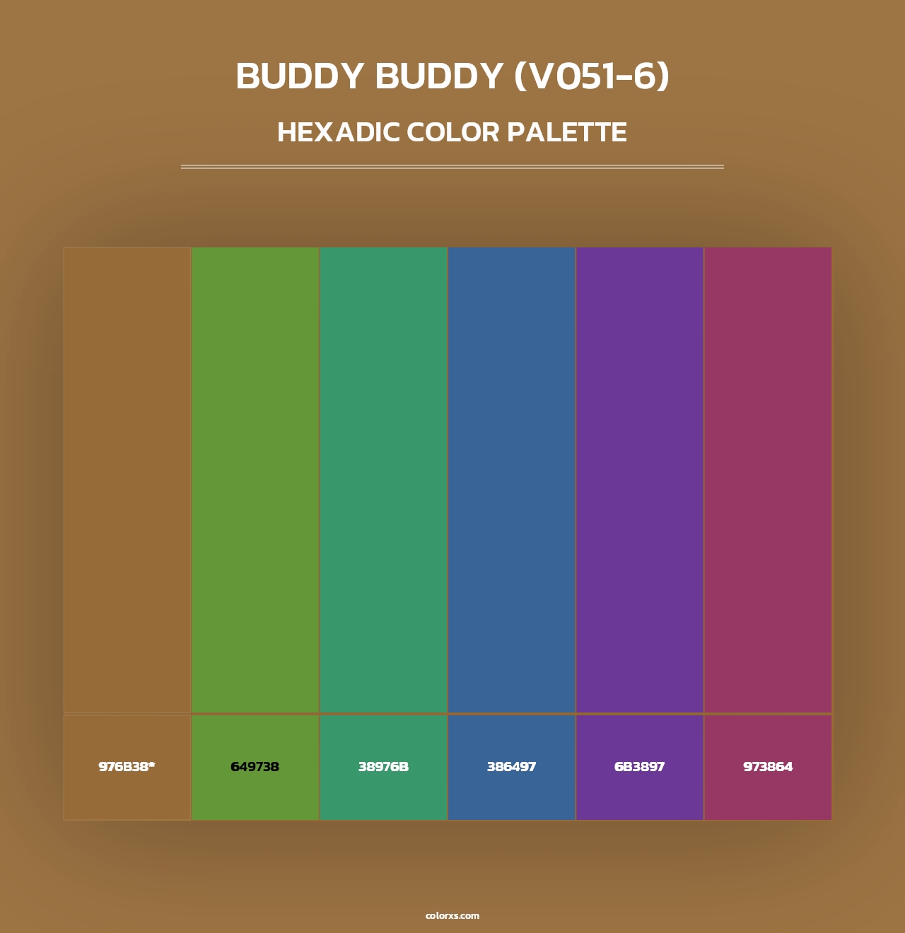 Buddy Buddy (V051-6) - Hexadic Color Palette