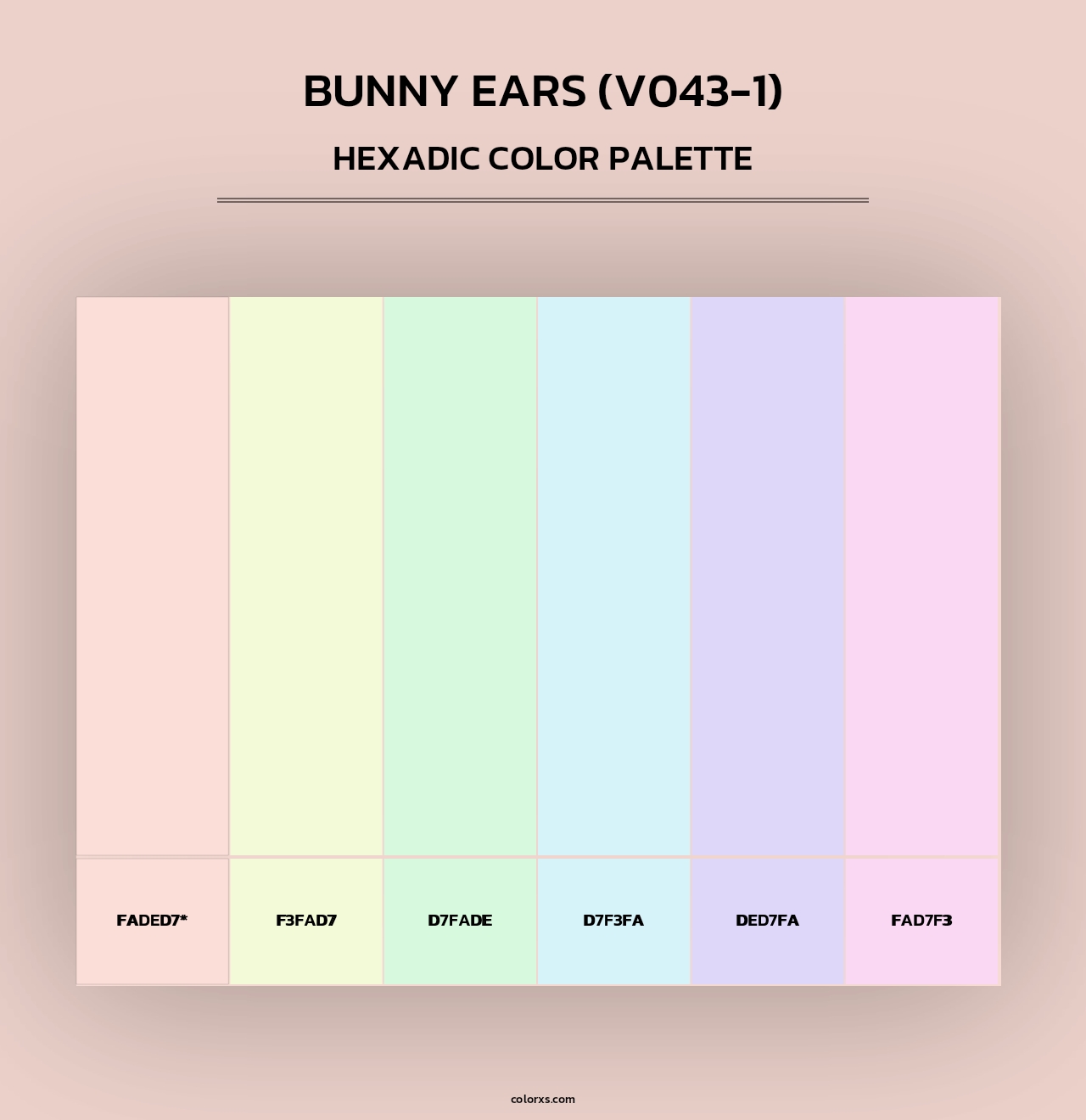 Bunny Ears (V043-1) - Hexadic Color Palette