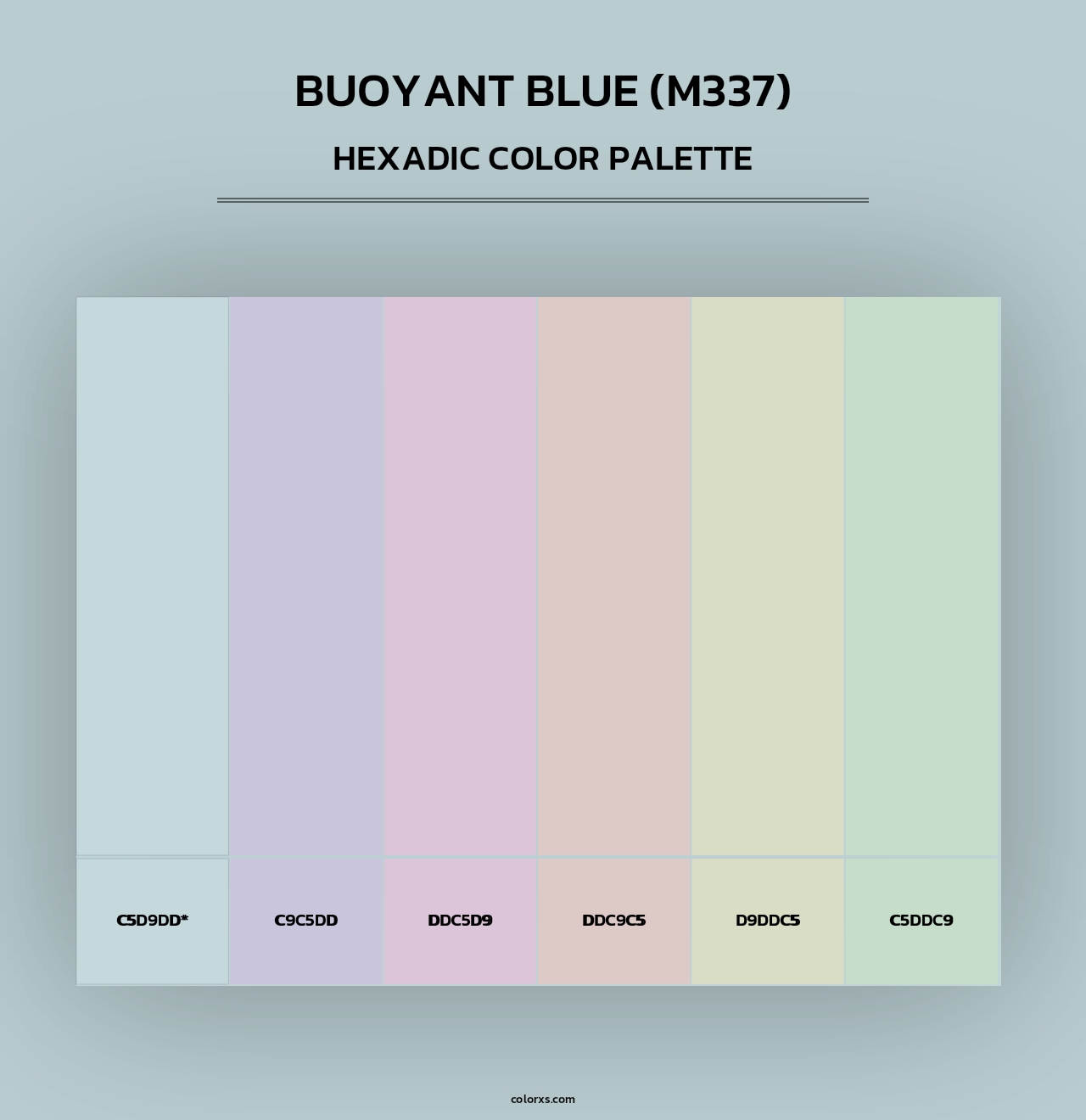 Buoyant Blue (M337) - Hexadic Color Palette