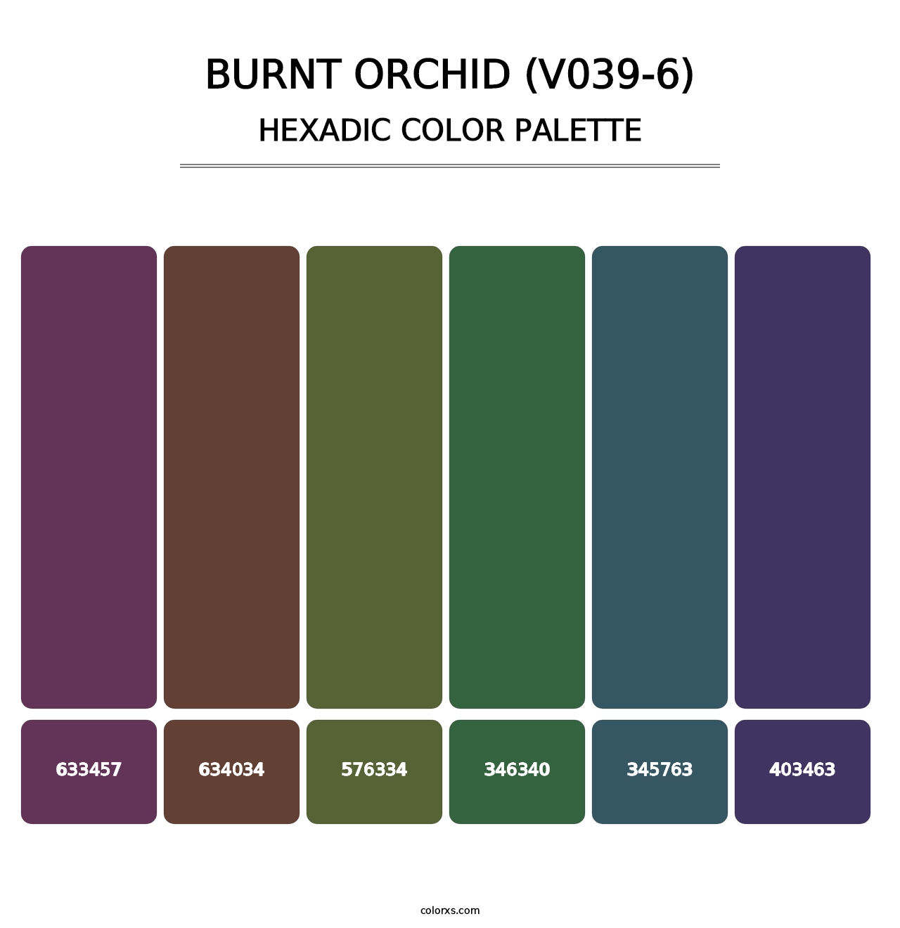 Burnt Orchid (V039-6) - Hexadic Color Palette