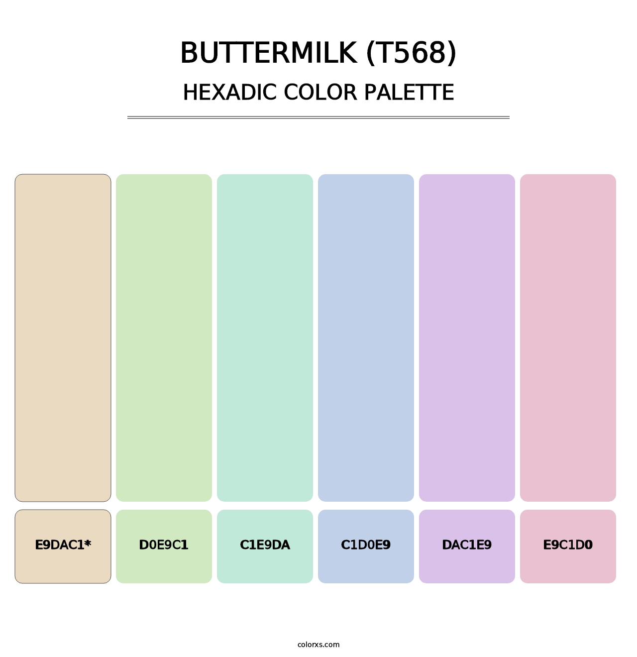 Buttermilk (T568) - Hexadic Color Palette