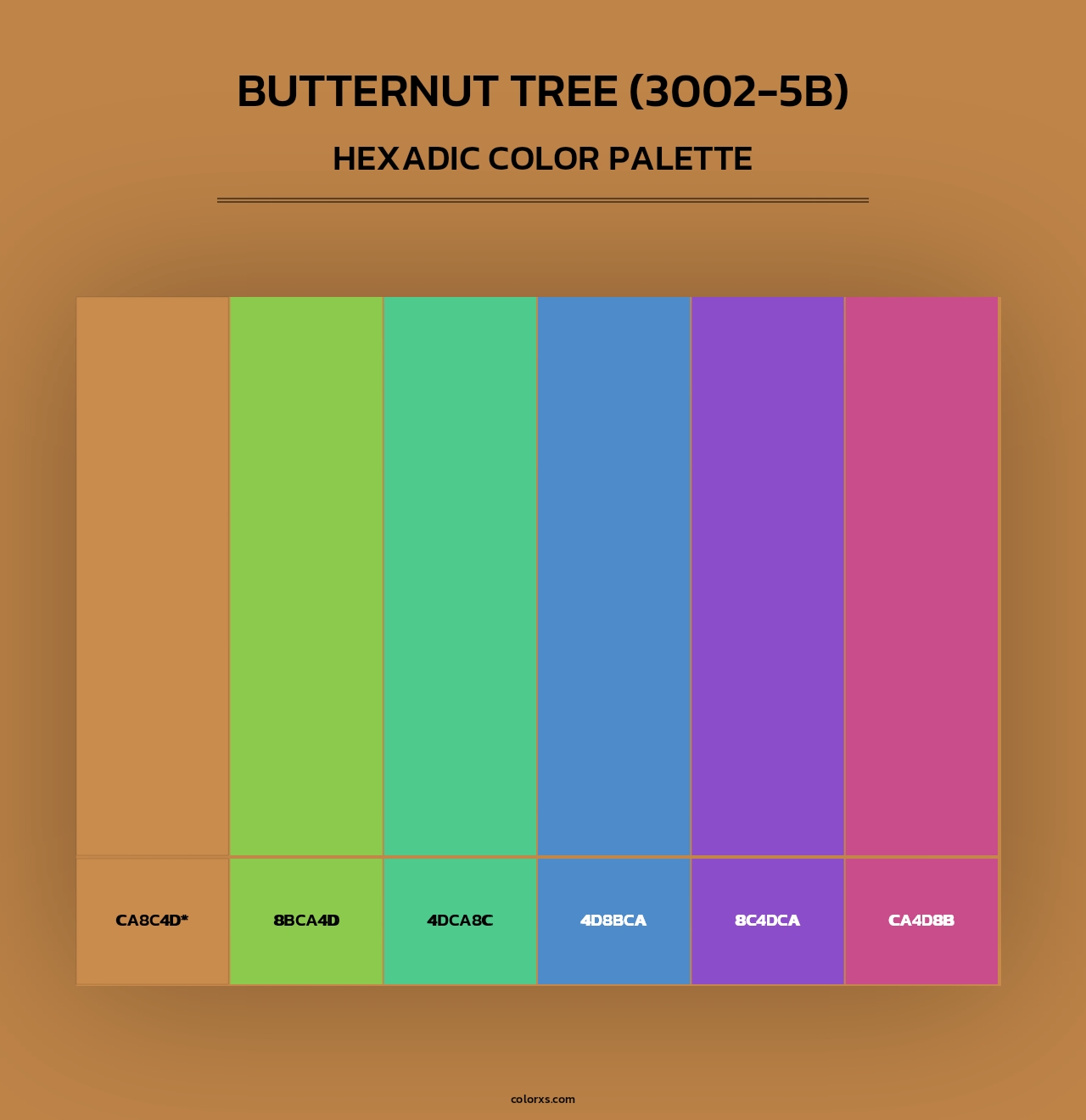Butternut Tree (3002-5B) - Hexadic Color Palette