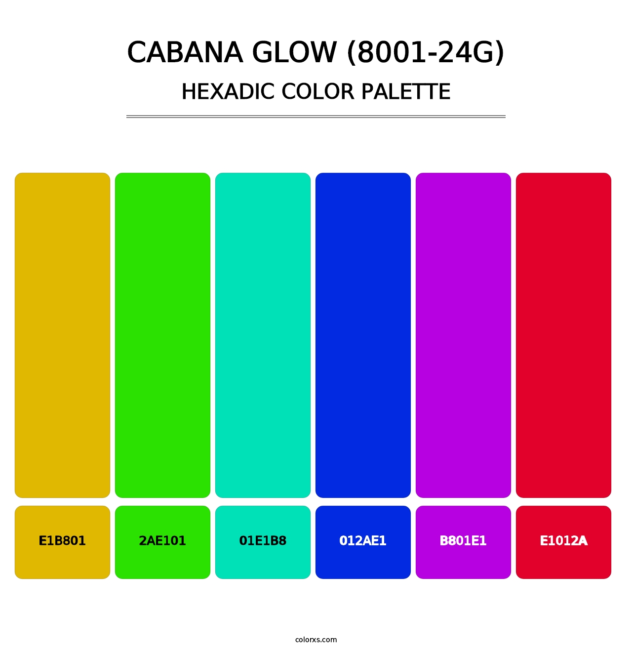 Cabana Glow (8001-24G) - Hexadic Color Palette