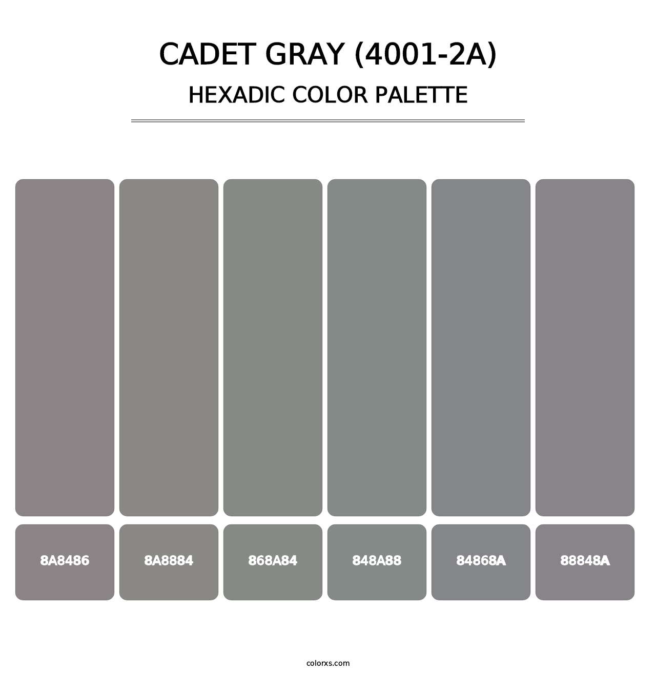 Cadet Gray (4001-2A) - Hexadic Color Palette