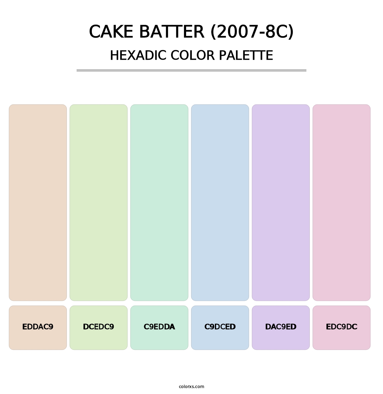 Cake Batter (2007-8C) - Hexadic Color Palette