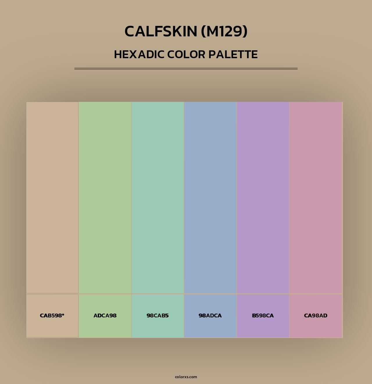 Calfskin (M129) - Hexadic Color Palette