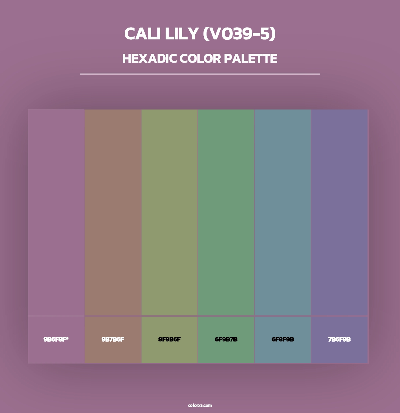 Cali Lily (V039-5) - Hexadic Color Palette