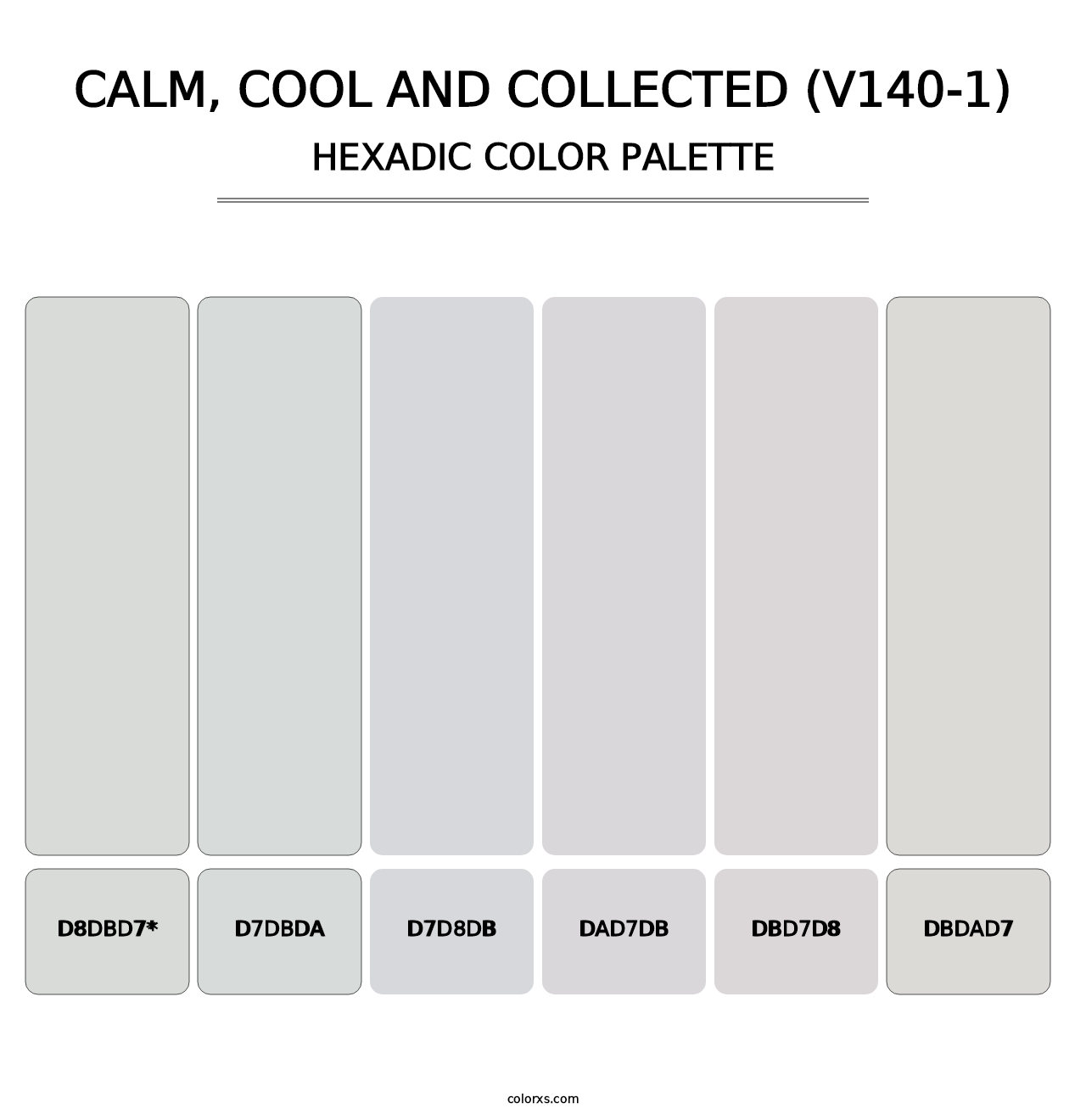 Calm, Cool and Collected (V140-1) - Hexadic Color Palette