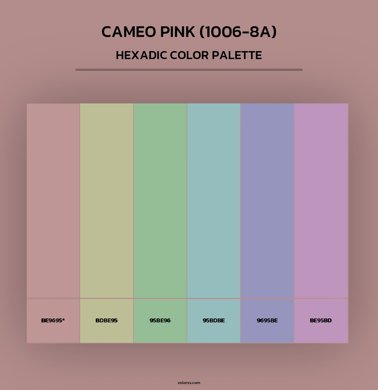 Cameo Pink (1006-8A) - Hexadic Color Palette