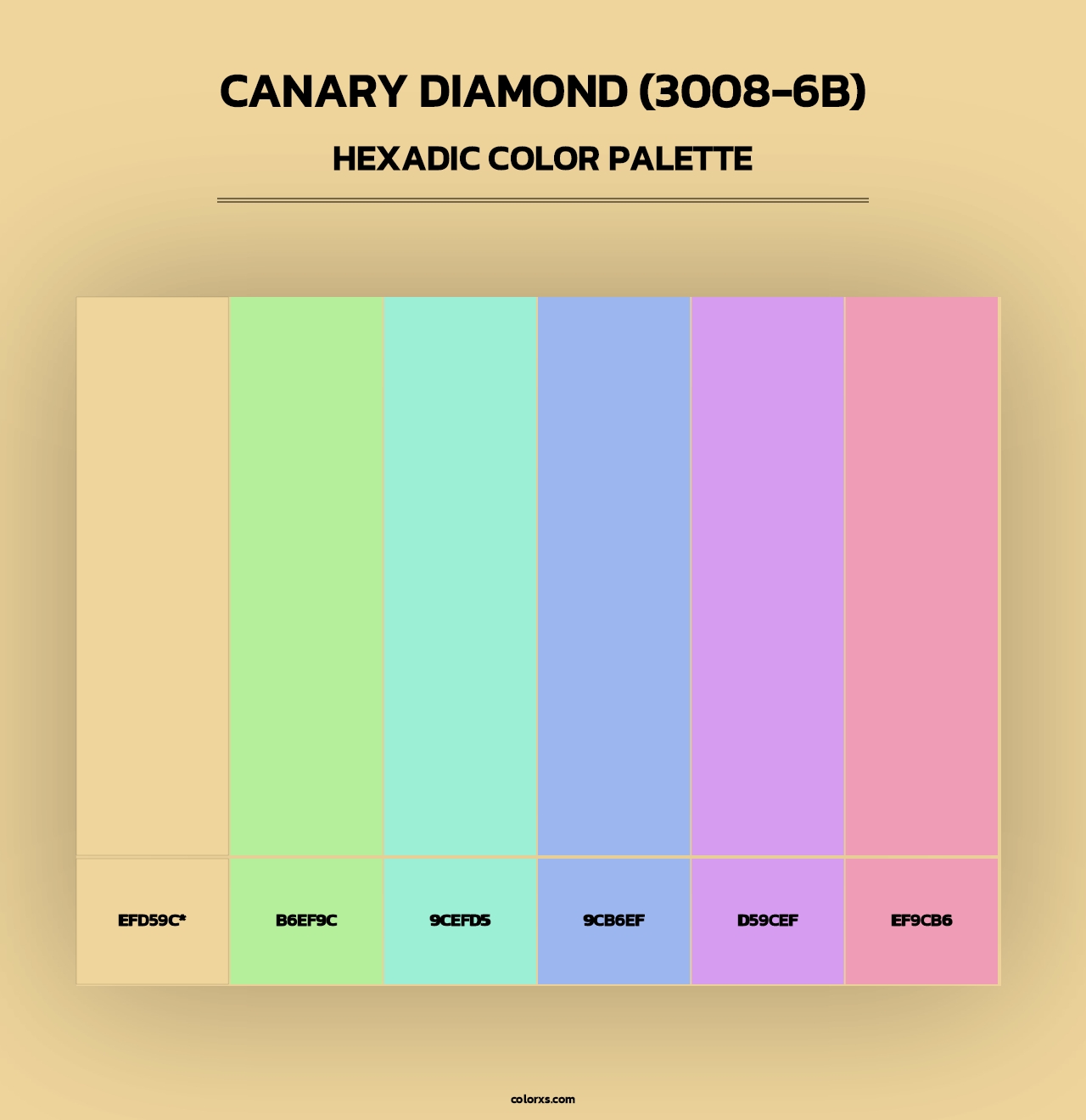 Canary Diamond (3008-6B) - Hexadic Color Palette