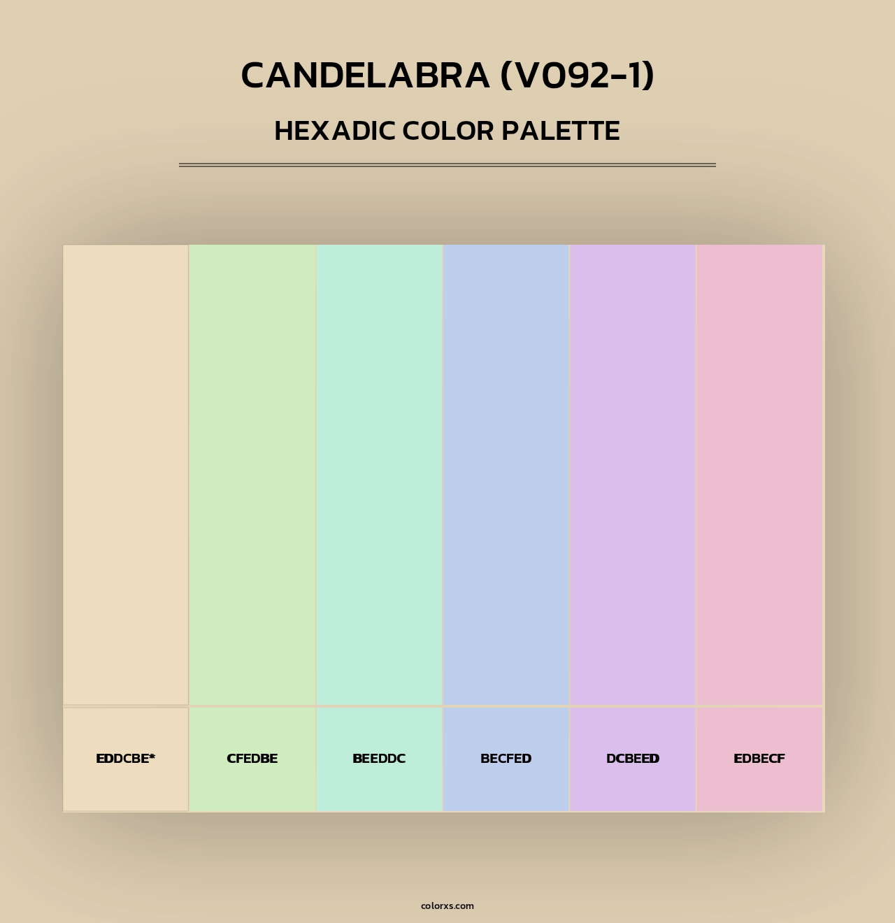 Candelabra (V092-1) - Hexadic Color Palette