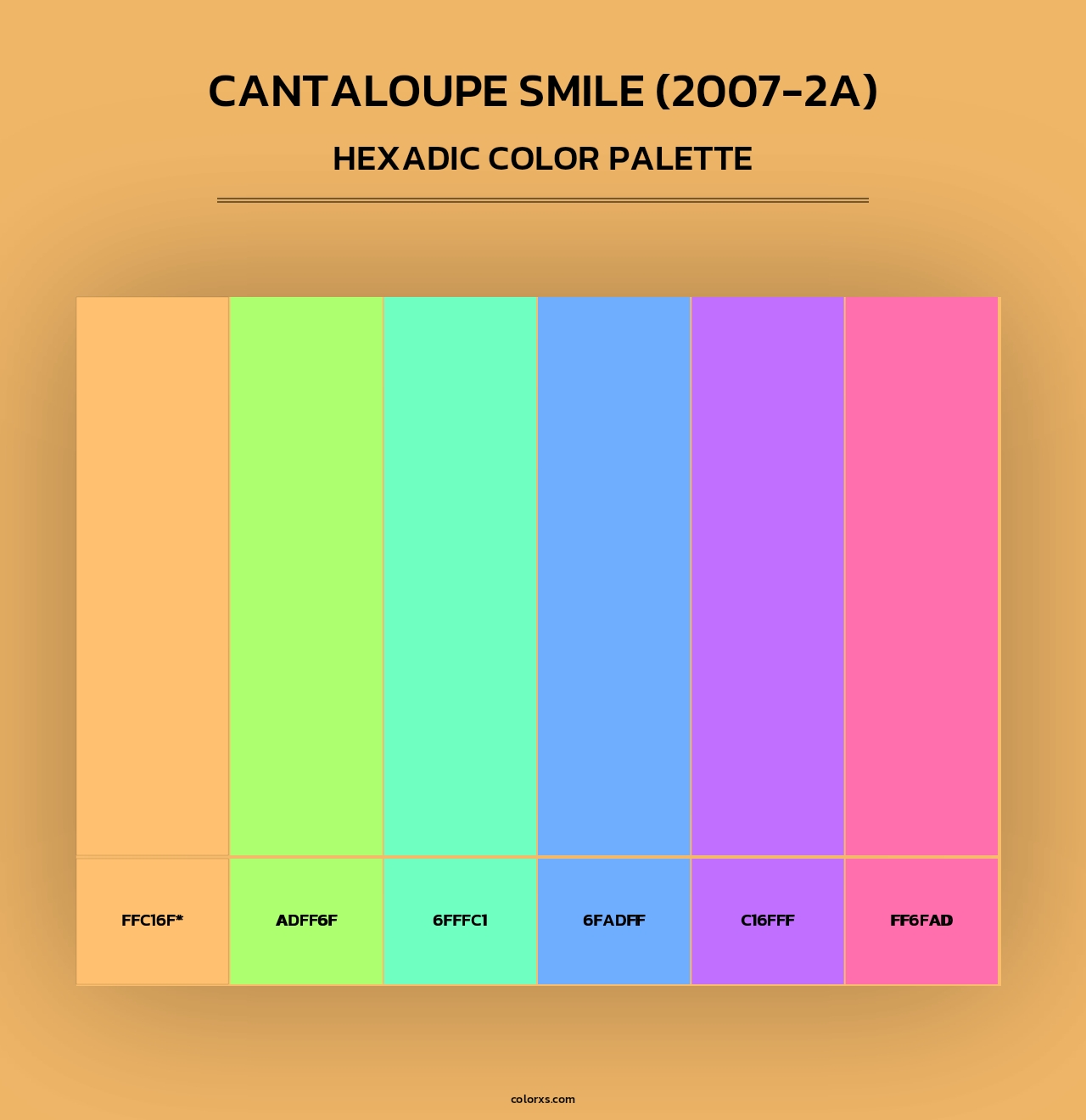 Cantaloupe Smile (2007-2A) - Hexadic Color Palette