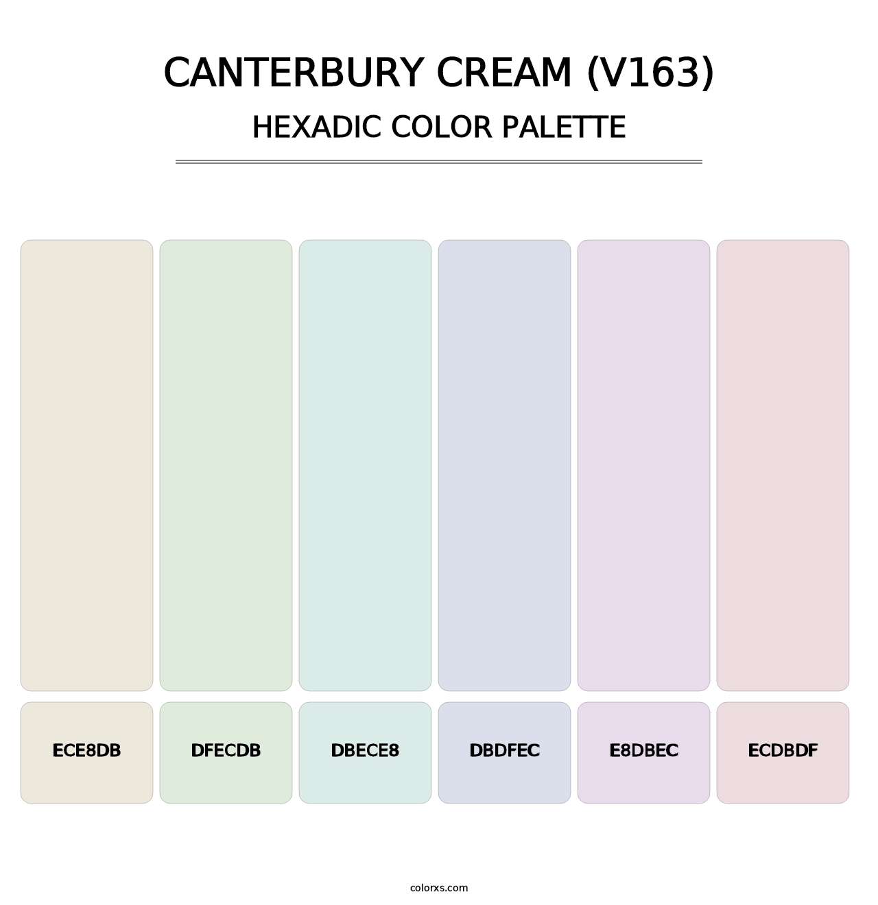 Canterbury Cream (V163) - Hexadic Color Palette